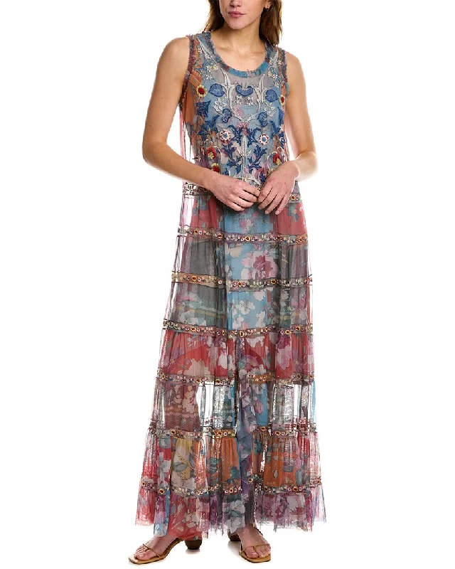 Johnny Was BIYA Zoie Mesh Maxi Dress