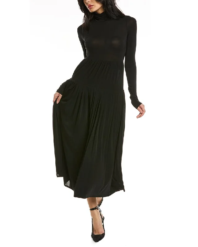 Rebecca Taylor Pleated Knit Maxi Dress