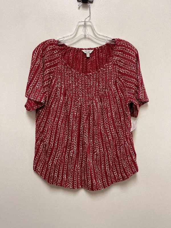 Top Short Sleeve By Lucky Brand In Red, Size: S